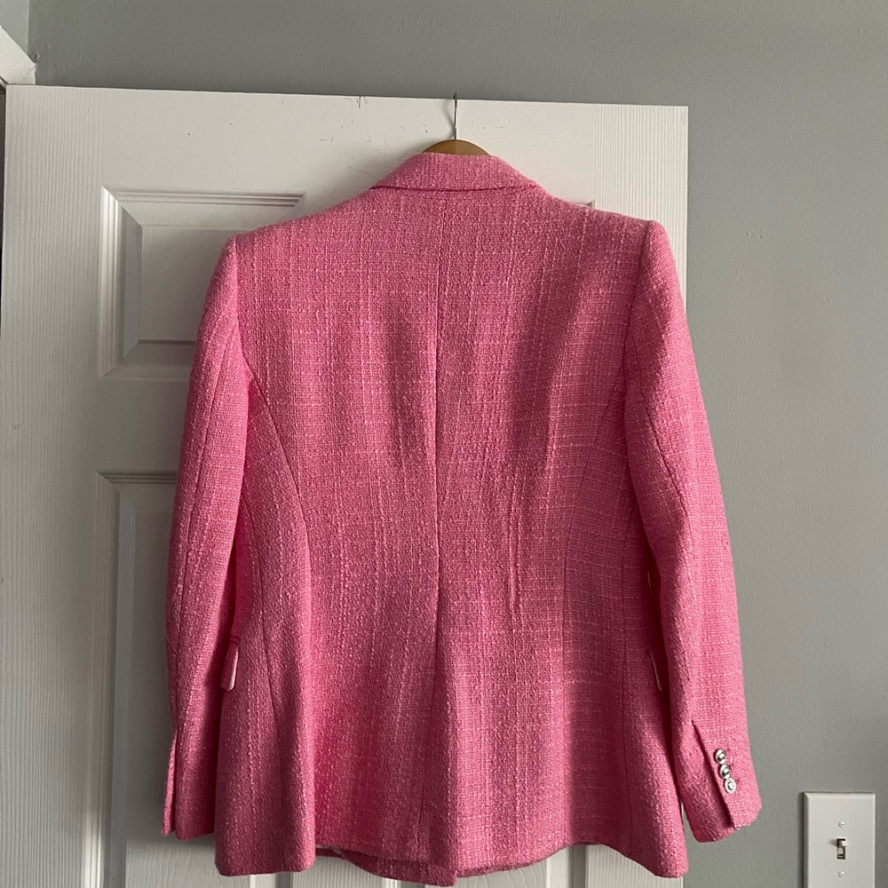 Zara Pink Textured Women's Blazer - Picture 2 of 2